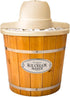 Nostalgia Electric Ice Cream Maker - Old Fashioned Soft Serve Machine for Frozen Yogurt or Gelato, Vintage Wooden