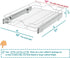 OCG Pull Out Cabinet Organizer, 15" W x 21" D, Pull Out Drawers for Base Cabinet Organization in Kitchen Bathroom
