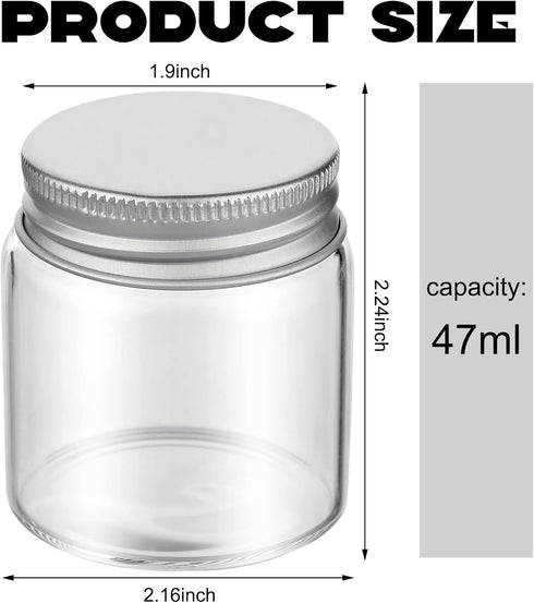 1.7 oz Mini Mason Jars Small Glass Jars with Airtight Lids Clear Small Jars Mini Spice Jars for Honey Kitchen DIY Projects Tea Preserving Wedding Favor Baby Food (20 Pcs)