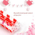 JANYUN 40 Pieces Valentine's Day Drinking Straws - BPA-Free 9" Reusable Straws for Family or Party Favors