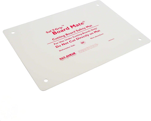 San Jamar Saf-T-Grip Board-Mate Nonslip Cutting Board Mat, 18" x 13", White