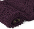LuxUrux Plum Bath Mat, U-Shaped Contoured Rug for Around Toilet, Super Absorbent Shaggy Bath Rug