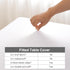 34x34 Inch eeivs White Square Fitted Tablecloth Spandex Stretchable End Tables Cover with Elastic Edge Table Cloth Card