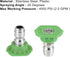 X AUTOHAUX 25 Degrees High Pressure Washer Spray Nozzle Tips, Quick Connector Green, 5 Pcs