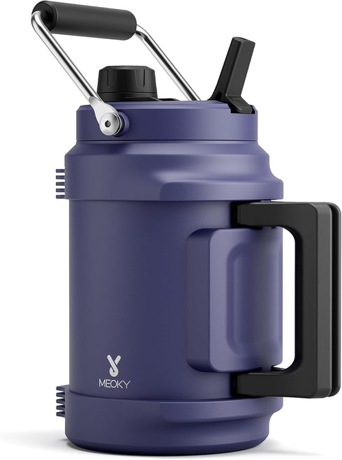 64 oz Insulated Water Bottle for Gym: Meoky Triple Wall Vacuum Stainless