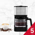 Holstein Housewares Simply Brew 5 Cup Stainless Steel Drip Coffee Maker with Reusable Filter, Black