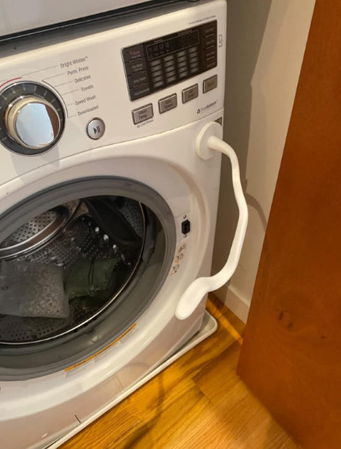 Magnetic Front Load Washer Door Prop, Washing Machine Door Holder, Keep Washer Door Open (White)