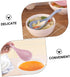 4pcs Wheat Straw Soup Spoon Set, Japanese Ramen Chinese Spoons, Unbreakable Kitchen Cutlery for Soup and Porridge