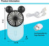 Cute Personal Mini Fan(2 PACK), Mini Handheld Fan, USB Rechargeable Portable Fan with Stylish LED Light,3 Speed Adjustable,Cute Mouse,for Kids Girls Woman Home Office Outdoor Travel by ZSHMJMJ