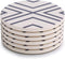 LIFVER Coasters for Drinks, Absorbent Coaster Set of 6 with Cork Base for Cold Drinks, Wine Glasses, Mugs