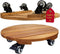 Idzo 2pack 12inches Wood Plant Caddy with Wheels Heavy Duty, 264 Lbs
