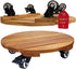 Idzo 2pack 12inches Wood Plant Caddy with Wheels Heavy Duty, 264 Lbs