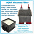 HQRP 2-Pack Filters Replacement for Dirt Devil F43, 2PY1105000, compatible with Dirt Devil Vacuums