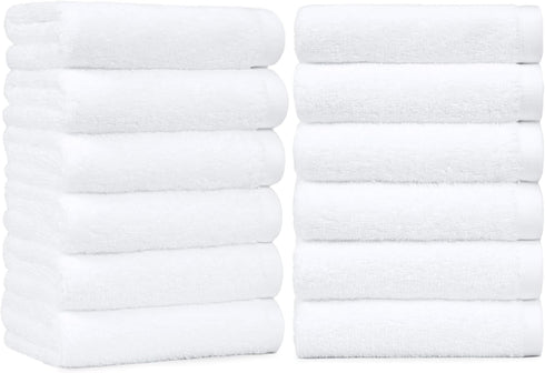 Amazon Basics Soft and Thick Cotton Hand Towels for Bath, Kitchen, Gym,