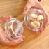 Turutu Transparent Manual Garlic Twist, Multi-Functional Mincer & Grinder for Garlic, Onion, Ginger, Herbs, Nuts