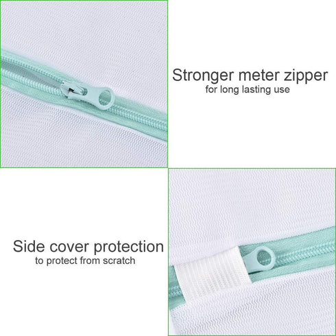 OTraki 2 Pack Mesh Laundry Bag for Delicates, 24 x 32 inch Zippered Large Washing Machine Bags for Sweater Organizer