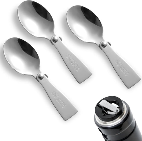 3pcs Replacement Spoon for Thermos - Portable Stainless Steel Spoon for Outdoors Travel, Compatible with Thermos