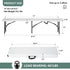 PayLessHere 6 (1) Portable FT Plastic Folding Bench for Outdoor Use, Complete with Carrying Handle for Picnics Camping