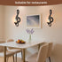 Set 2 (2, Candle Sconces of Wall Musical Note Sconces Decor Wall Mounted Metal Candle Holders with Foldable Tray