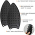 2 Pcs Silicone Iron Rest Pad, Multipurpose Hot Resistant Mat for Flat Irons, Ironing Board - Black.