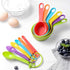 12-Piece Plastic Measuring Cup and Spoon Set, Random Colors for Kitchen Cooking and Bathing