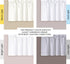 H.VERSAILTEX 2 Panels White Valance for Windows | Natural Blackout Curtains for Small Windows, 52" W x 18" L