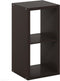 Furinno Cubicle Open Back Decorative Cube Storage Organizer - 2, Dark Oak