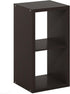 Furinno Cubicle Open Back Decorative Cube Storage Organizer - 2, Dark Oak