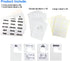 16 Pack White Clothing Rack Size Dividers with 60 Labels, Large Rectangular Closet Dividers, Pearl White