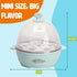 5-Egg Tasty Mini Rapid Egg Cooker, Capacity for Perfect Hard Boiled Eggs or Omelets, Auto Shut Off, Aqua