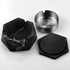 FREELOVE Concrete Ashtray with Lid, Stainless Steel Ashtrays for Cigarettes, Indoor Outdoor Windproof Patio Decor