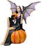 Comfy Hour Fairyland Collection 6” Dark Fairy Witch Figurine Holding Pumpkin, Halloween Theme Gift & Home Decoration