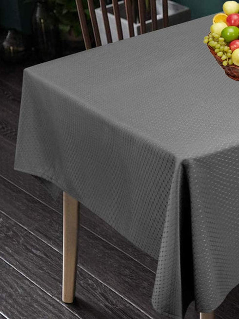 Tektrum Heavy Duty 70 x 70 Inch Square Elegant Waffle Weave Tablecloth - Waterproof, Stain Resistant, and Wrinkle Free
