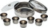 KitchenCraft World of Flavours Indian Spice Box, Stainless Steel, 7 Spice Pots + Large Spice + Cover, 17 x 7 cm