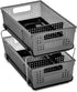 Madesmart 2-Tier Multi-Purpose Organizer, Slide-Out Storage with Handles and Dividers for Home and Bath (Pack of 1,