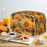 4 Slice Toaster Cover - Van Gogh Style Sunflower Dust Cover, Yellow Oil Painting Flowers for Microwave Oven