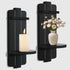 SUJUN Rustic Candle Holder Set of 2 Vintage Black Wooden Wall Sconces for