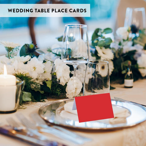 Andaz Press Table Tent Printable Place Cards, Red, 20-Pack for Weddings & Graduations