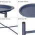 18.5 18.5 19.7 VECELO Modern End Side Tables,Round Metal Foldable Tray,Stable Snack Nightstand for Outdoors,Small