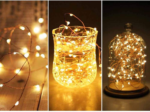 200 66 8 Twinkle Star LED FT Copper Fairy String Lights Modes LED, USB Powered with Remote Control for Christmas Tree