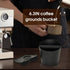 6.3 inch Large Espresso Knock Box, Silicone Tamper Mat Set with Removable Knock Bar for Home Office Barista Tools