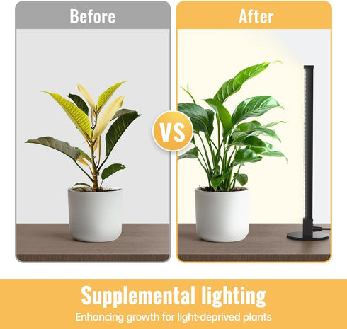 72 5000K Light,1.4FT Vertical Grow Light, LEDs Full Spectrum Light Bar, Wide Illumination Area Desk Stand Plant Lamp