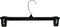 HangOn Pants Hangers, 14 Inch Recycled Plastic with Ridged Clips, Pack of 10 in Black