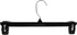 HangOn Pants Hangers, 14 Inch Recycled Plastic with Ridged Clips, Pack of 10 in Black