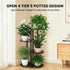 Korrie Home 4 5 Tiered Plant Stand Indoor, Tall Tier Potted Wooden Plant Shelf for Multiple Flower Plants, Multi Corner