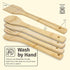 PrintSupremacy Custom Engraved Bamboo Cooking Spoons Set, Non-Stick Wooden Kitchen Gadget, 5 Pieces for Baking Gift