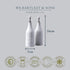 WM Bartleet & Sons 1750 T186 Set 34cm Traditional Porcelain of Olive Oil & Vinegar Bottles with Stainless Steel Pourers