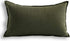 Jeanerlor Cotton Linen Square Decorative Throw Pillow Case, 12"x20" (30 x 50cm), Olive Green, for Wedding Party Gift