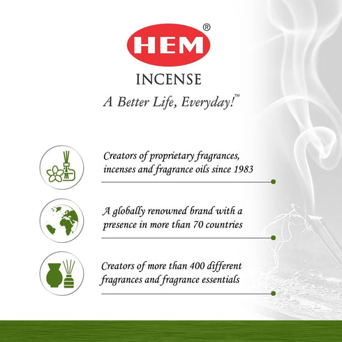 HEM Precious Patchouli Incense Cones, Long Lasting Aroma for Positivity, Pack of 120