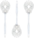 LOLA Toilet Bowl Brush w/Curved Head, 3 Pack, Coated Wire, Durable Poly